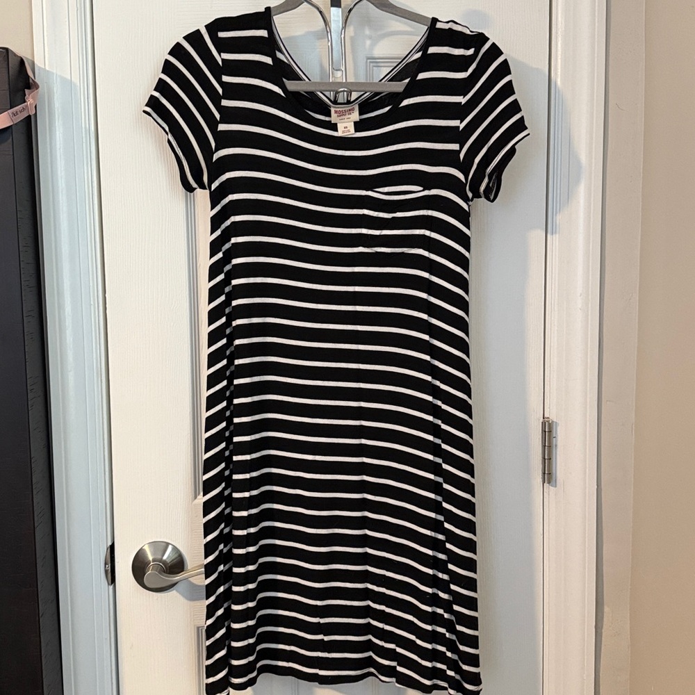 Mossimo Supply Co. Black and White Striped Top